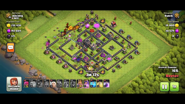 gaming video || Clash of clans world || town hall 9 || how to attack properly and earn coins || 361