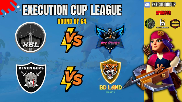EXECUTION CUP LEAGUE Round64 | XBL COC vs FTC KINGS | CLASH OF CLANS | #CocLive