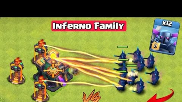 Inferno family vs Troops - Clash Of Clans (Part -2)