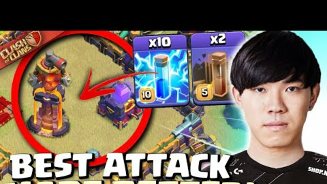 KLAUS improves his BEST TH15 Attack with 10 LIGHTNING in $50,000 Tournament! Clash of Clans
