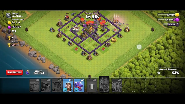 clash of clans attack Town hall 7