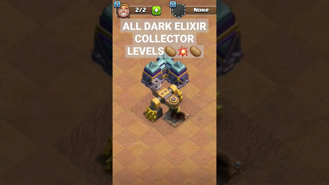 ALL DARK ELIXIR COLLECTOR LEVELS IN CLASH OF CLANS #supercell #coc #upgrade #shorts #darkelixir