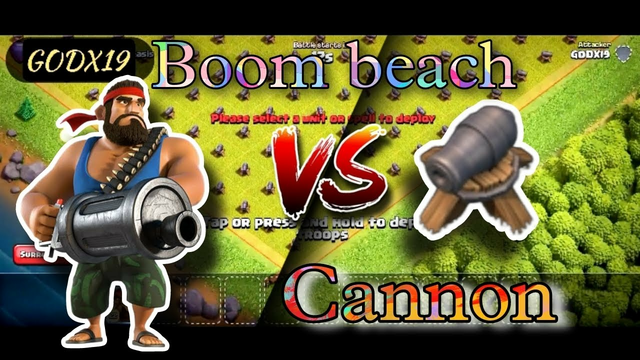 Boom beach vs level 1 cannon ( clash of clans vs boom beach )