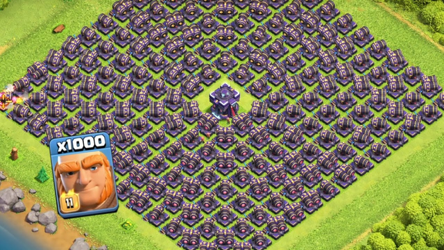 1000x Max Cannons VS 1000x Max Giant's Insane Battle  - Clash Of Clans