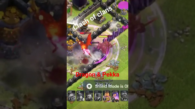Clash of Clans: Attack with 2dragons and 2 pekka's #clashofclans #clashofclanshighlight #clashofclan