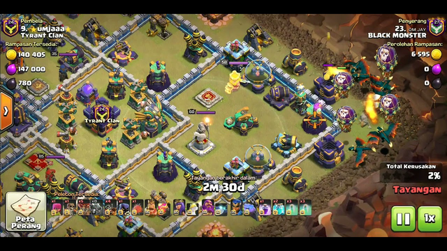clash of clans war attack blizard laloon and dragon spam #coc #clashofclans