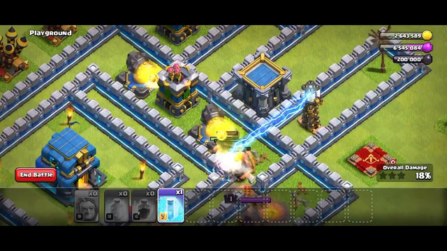clash of clans base Max giant attack