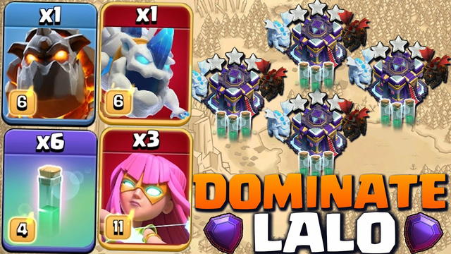 Mad Skill! Th15 Legend Hit 3 Stars Attack with Lava Hybrid Lalo Strategy - Clash Of Clans