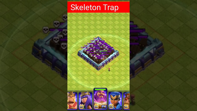Skeleton trap vs clash of clans hero @sumit007yt @clashofclans @cocreality #shorts #coc