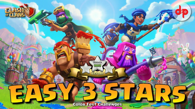Easy 3 Stars | Colour Fest Challenges [ Clash of Clans ]