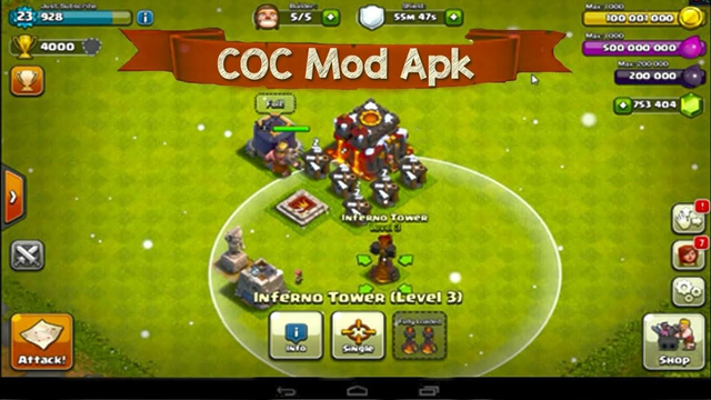 Clash Of Clans Infinite Gold Gems and Elixir (MOD APK) Private server