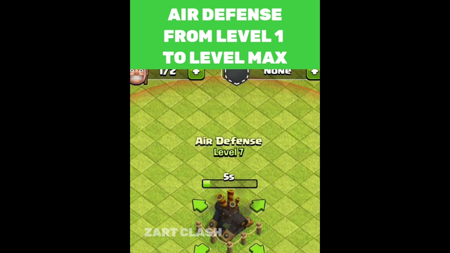 Air Defense upgrage from level 1 to max level - Clash of Clans #shorts
