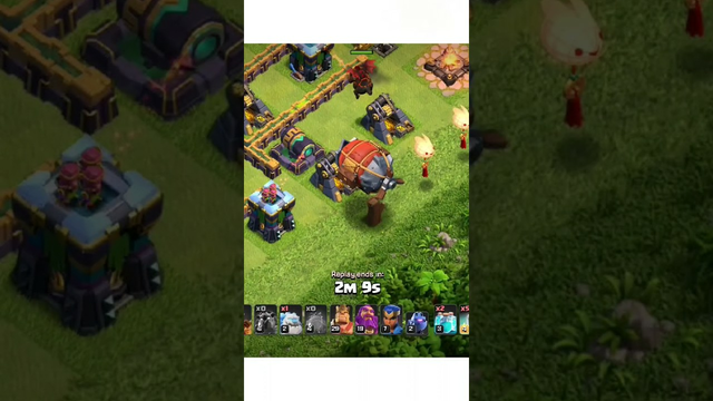 TH 14 | Super Archer Blimp + Invisible Spell | Clash of Clans #shorts #coc #clashofclans