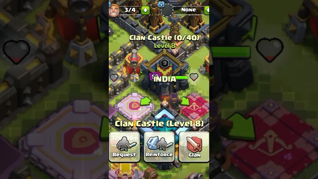 Upgrading caln castle to level 9 in Clash of clans #clashofclans #gaming #coc #clash #shorts
