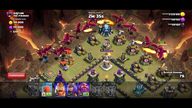 my  video clash of clans attack' clan war