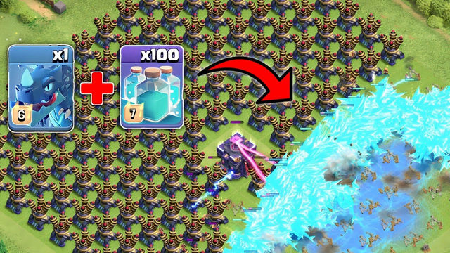 EPIC Clash of Clans Battle: 1 Electro Dragon + 100 Clone Spells vs. 1000 Air Defenses -Who Will Win?