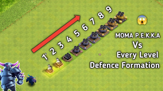 Momma P.E.K.K.A Vs Every Level Defence | clash of clans