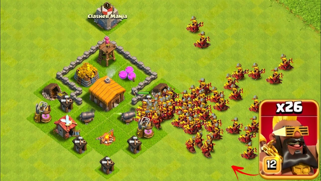 Max Super Hog Rider Army Vs Every Townhall || Clash Of Clans #clashofclans