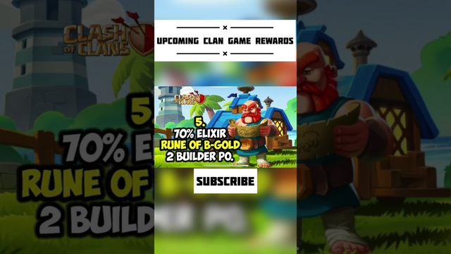 CLAN GAME REWARDS REVEAL!! #coc #clashofclans #clasher #supercell #shorts
