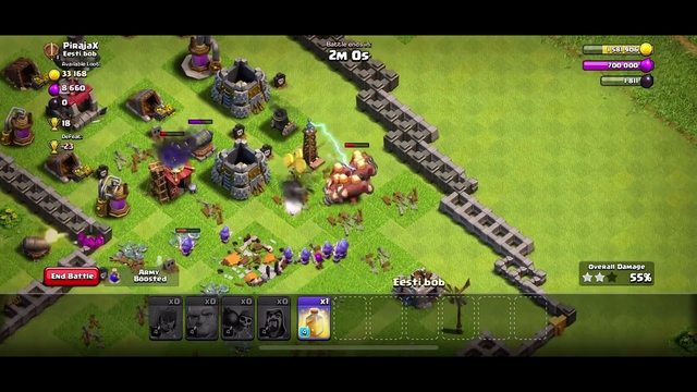 Clash Of Clans attacking base