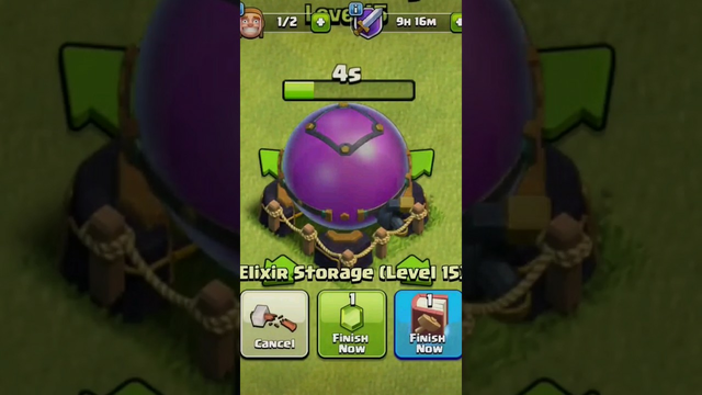 Clash of Clans: How to Upgrade Elixir Storage from LVL1 to Max Level in 1 Minute - COC #coc
