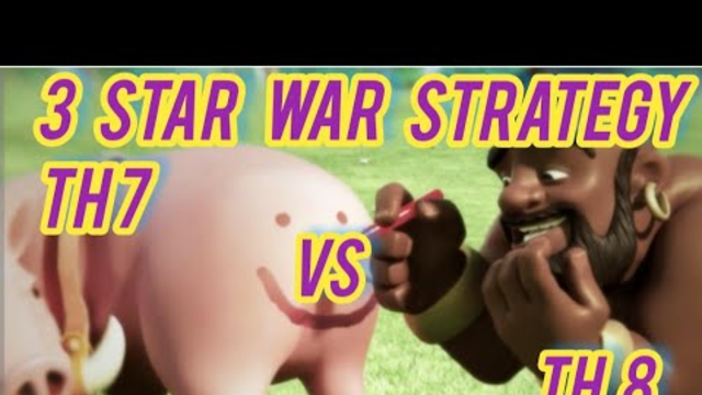 TH7 vs TH8 3 Star Attack Strategy !!! (Clash of Clans) How to use hogs at TH7 with guide