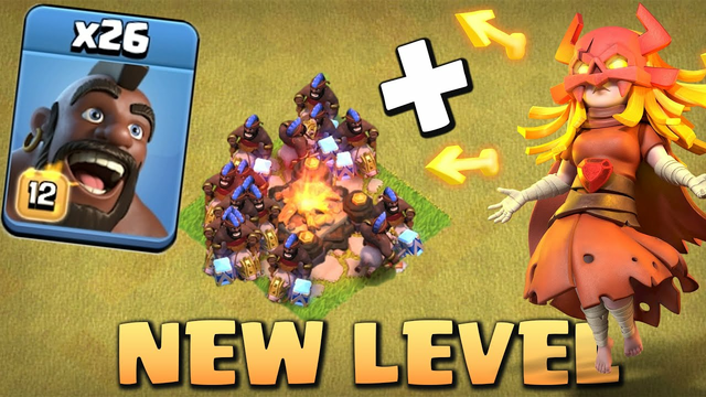 Impeccable Queen Control with NEW MAX HOG Attacks x26 MAX Hog Rider 3 Star Strategy - Clash Of Clans