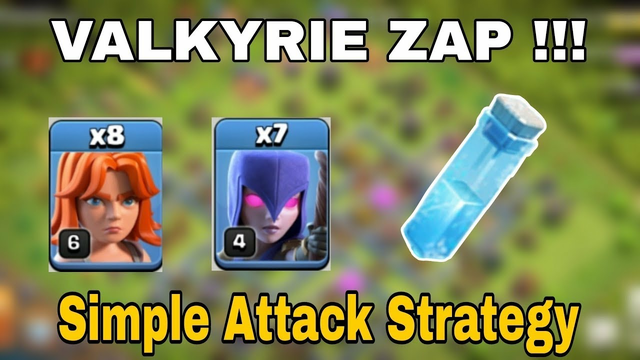 New Valkyrie Attack 2023 ! Th12 Valkyrie Zap Attack Strategy ! TH 12 Attack Strategy CoC