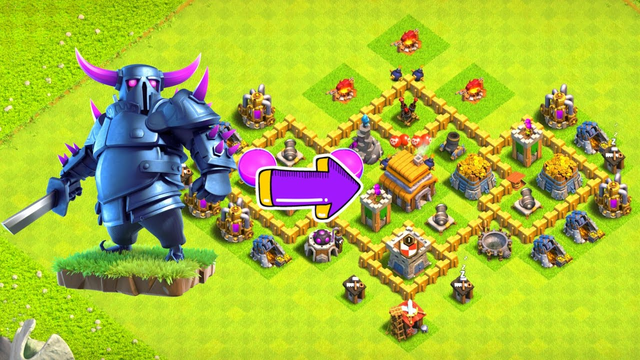 New level 10 PEKKA vs Town Hall 5 |  Clash of clans