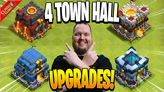 Upgrading 4 Town Hall Levels at the Same Time! - Clash of Clans
