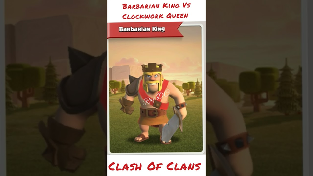Barbarian King Vs Gladiator Queen Animation Clash Of Clans #shorts #coc#rajdc