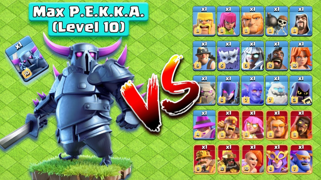 *NEW* Max P.E.K.K.A. (Level 10) vs Max Ground Troops | Clash of Clans