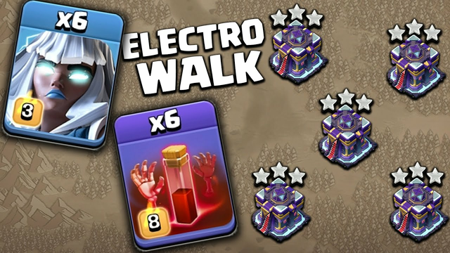 Electro Walk with Skeleton Spells! 100% Effective in Any Th15 Bases - Clash Of Clans