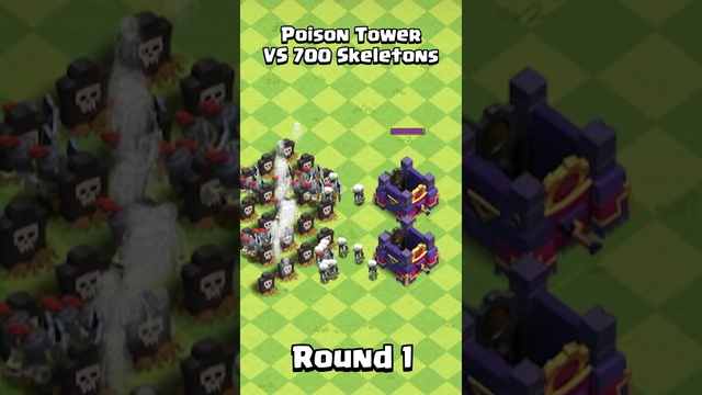 Thousand Skeletons VS Poison Spell | Clash of Clans