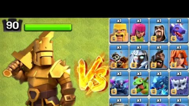 Max Barbarian King vs All Troops - Clash Of Clans