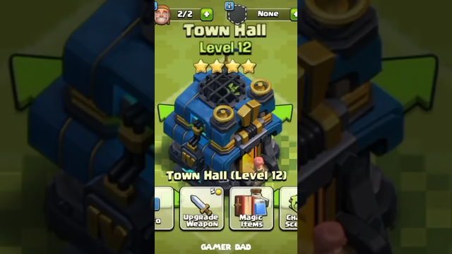 Town hall 1 to max - Clash of clans #shorts