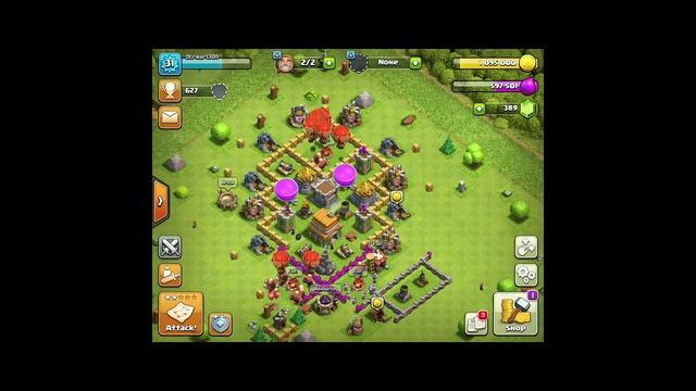 Day 34 of playing clash of clans to see what the base turn into