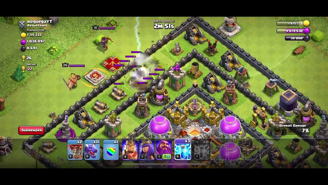 A good attack on a 11 town hall.in clash of clans