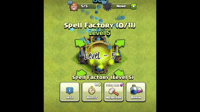 Upgrade Of Spell Factory Level 1 To Max (Clash Of Clans)