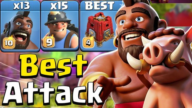 New Level Hog With Miner Hybrid Attack In Clash of Clans - Th14 Hybrid Smash Attack Strategy 2023