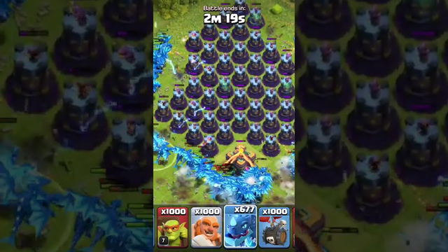 Electro dragon vs wizard tower in clash of clans #shorts