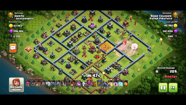 Hybrid attack without king and cc ( Clash of clans )