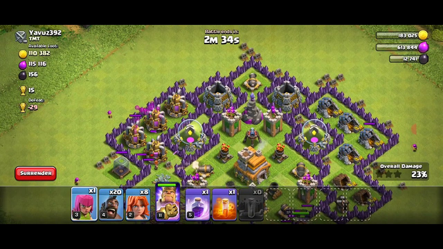 Hogs and Valkyrie attack clash of clans