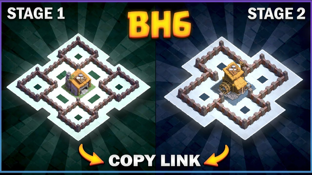 THE BEAST BH6 TROPHY [defense] Base 2023 Builder Hall 6 Trophy Base Design with Copy Link - COC