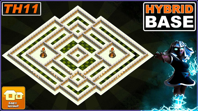 Dominate the Game with this Town Hall 11 Hybrid Base [COPY LINK] - Clash of Clans
