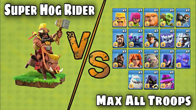 Super Hog Rider Vs Max All Troops | Clash of Clans #clashofclans #coc #supercell