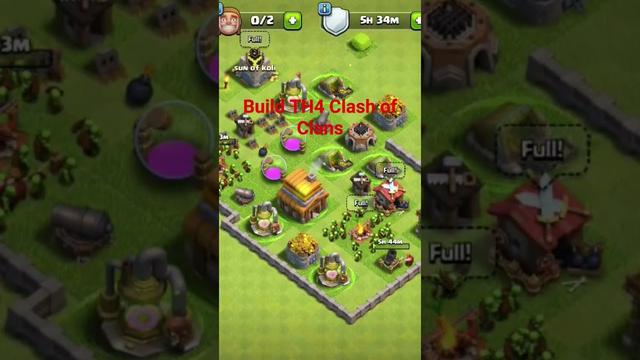 Build TH4 Clash of Clans #shorts