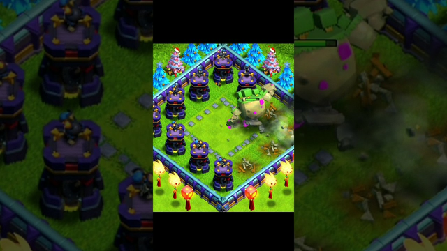 Mega troops Vs Bomb Towers in Clash of clans #shorts #clashofclans #cocshorts #clash