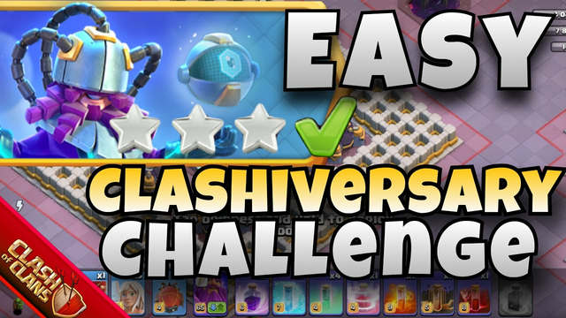 How to EASILY 3 star the Clashiversary Challenge! (Clash of Clans)
