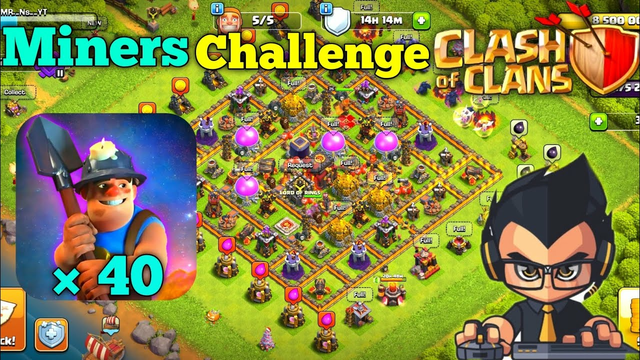 Attack with 40 Miners Gameplay || Clash Of Clans Gameplay #9